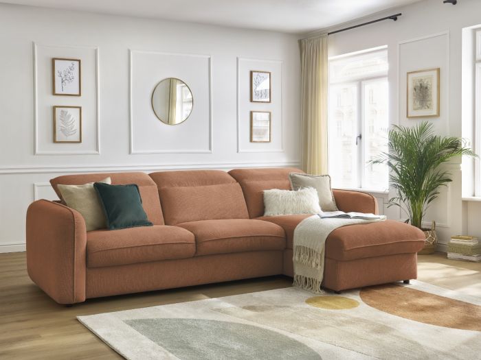 Canapé d'angle convertible express coffre ACHILLE