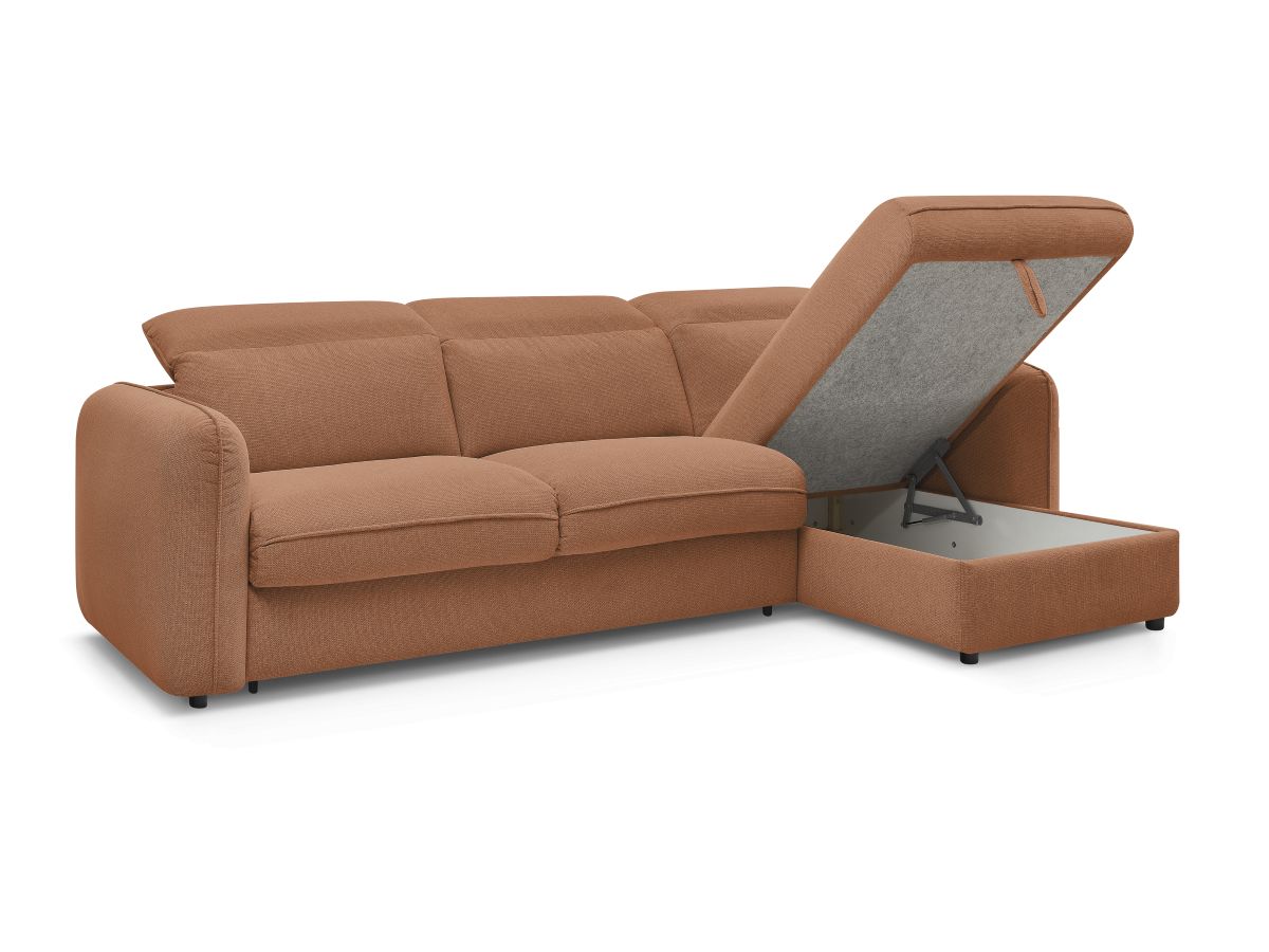 Canapé d'angle réversible convertible ouverture express coffre ACHILLE