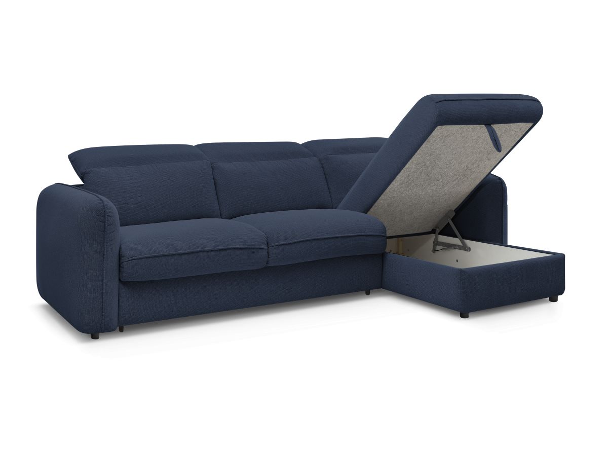 Canapé d'angle réversible convertible ouverture express coffre ACHILLE