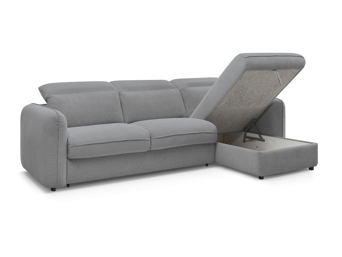 Canapé d'angle réversible convertible ouverture express coffre ACHILLE