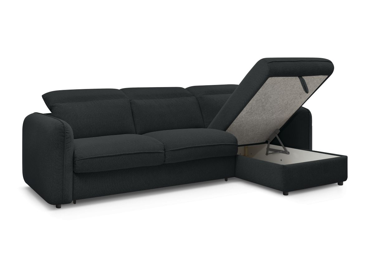 Canapé d'angle réversible convertible ouverture express coffre ACHILLE