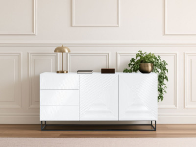 Buffet 2 portes 167 cm ALICE pieds en métal
