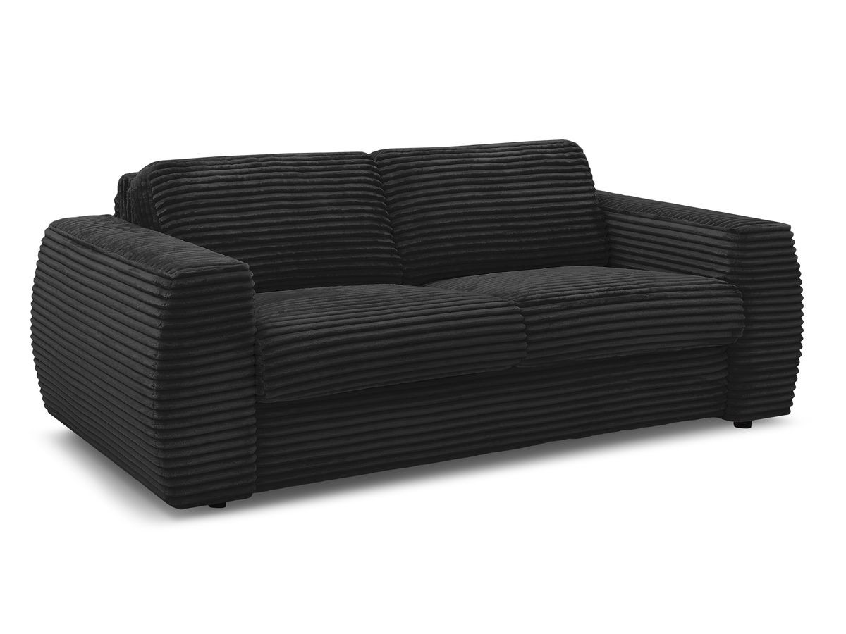 hugo omvormbare rechte bank met express-opening, grote rib gekleurd zwart