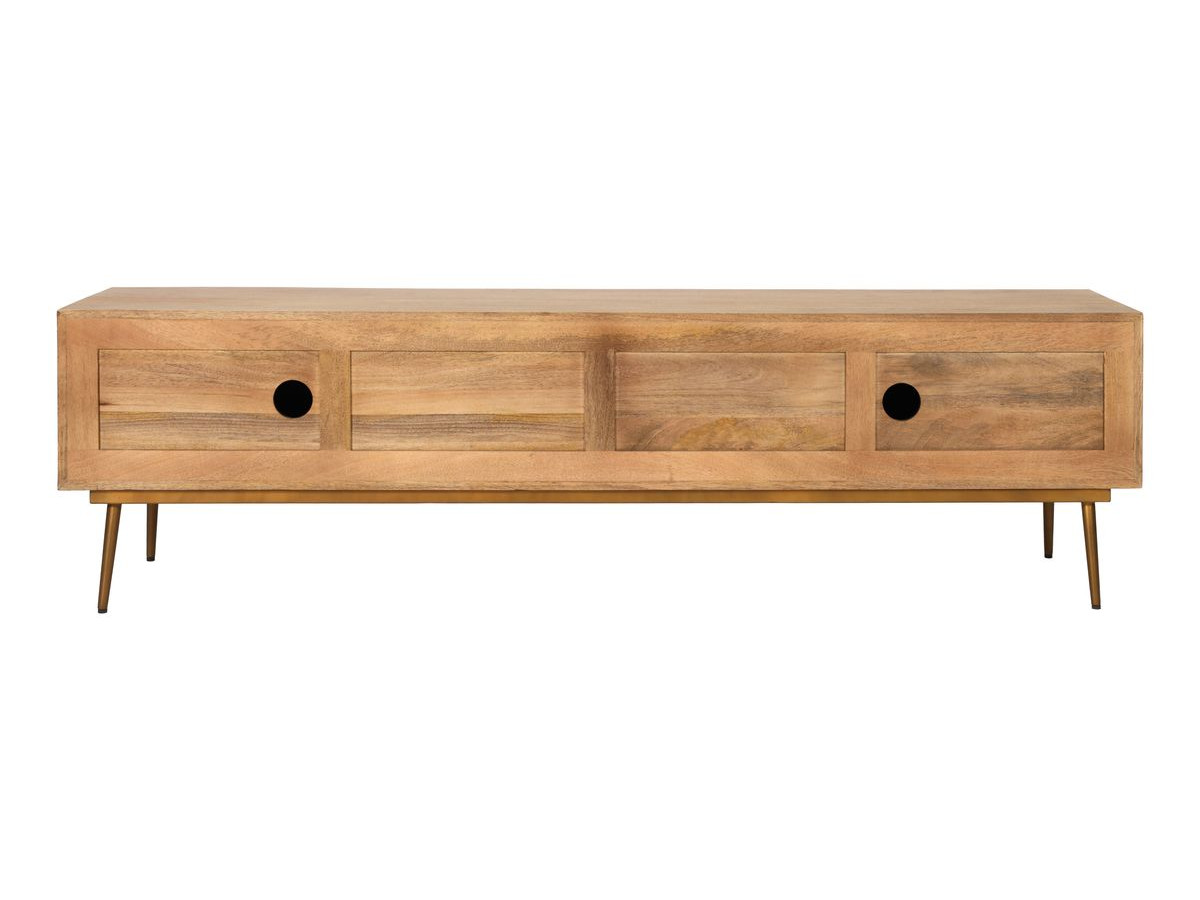BRUGES 4-deurs tv-meubel 180 cm massief mangohout