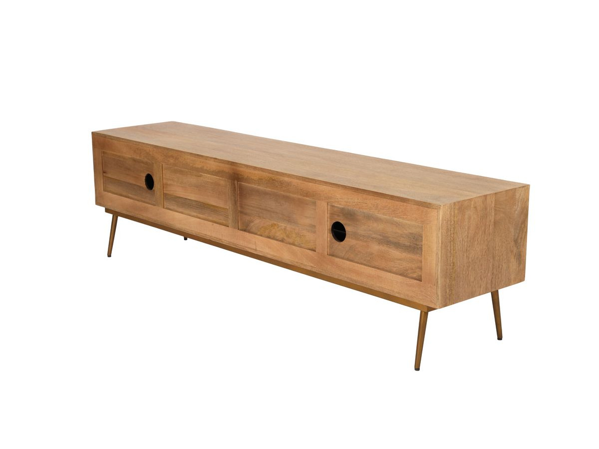 BRUGES 4-deurs tv-meubel 180 cm massief mangohout