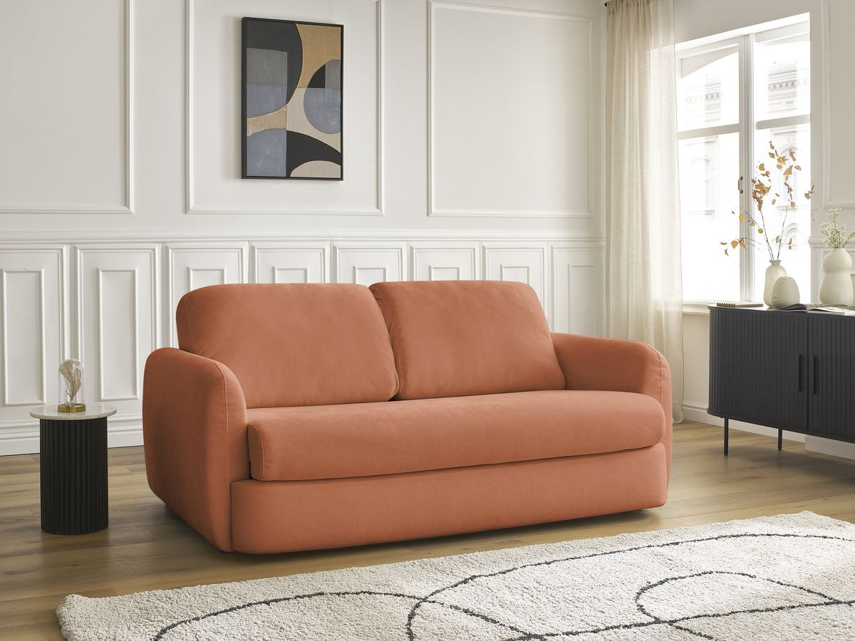 Canapé droit convertible JAURES orange — vue 6