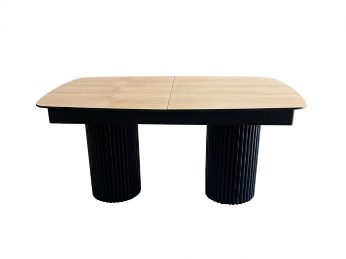 Table à manger extensible BRAGA placage chêne massif