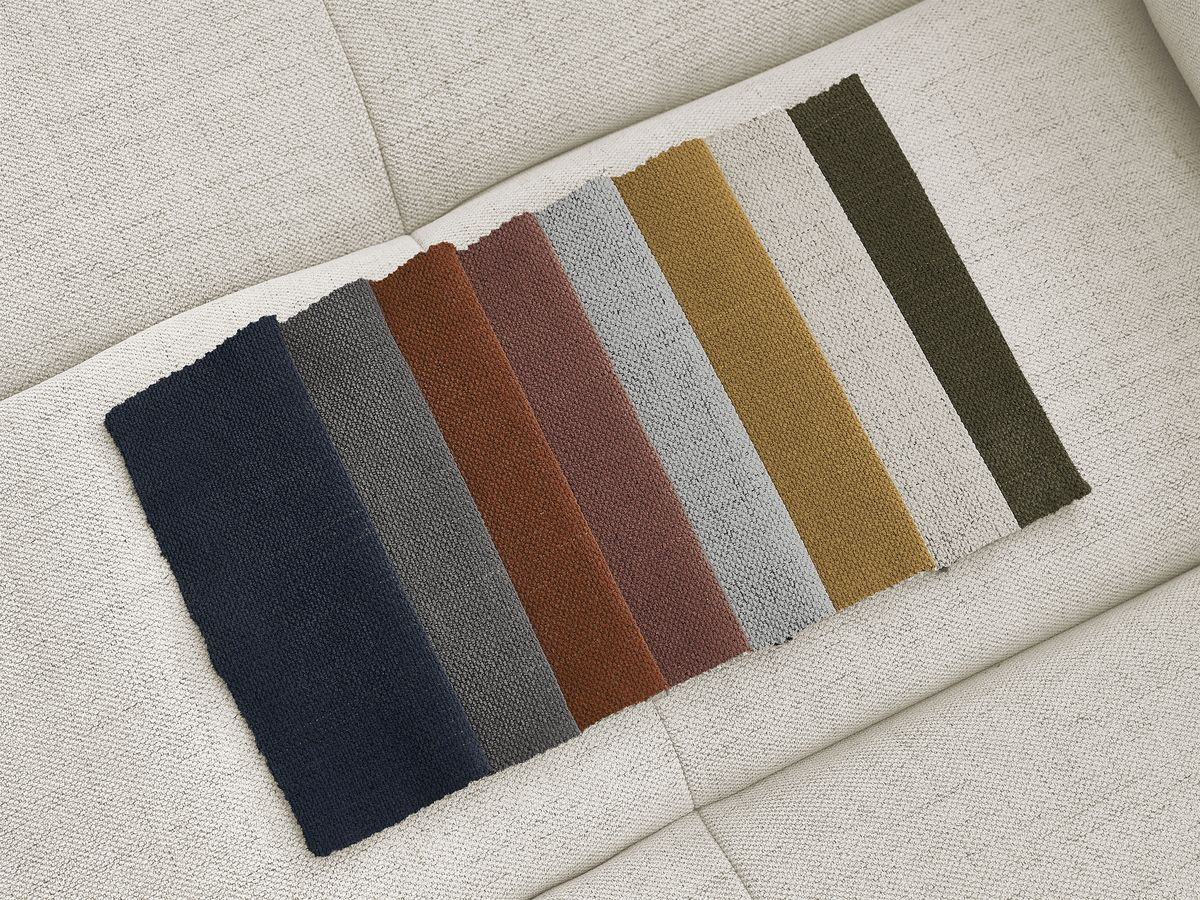 Canapé droit convertible 3 places CLOUD lisse avec pouf beige — vue 4