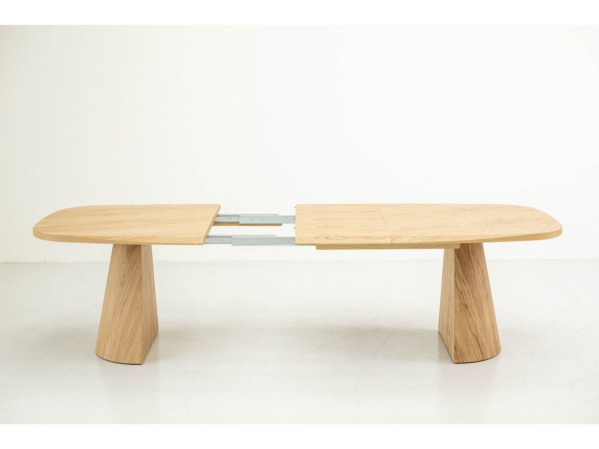 Ensemble MAZARGUES avec table à manger extensible 200 à 300 cm + 6 chaises PAGNOL placage chêne massif