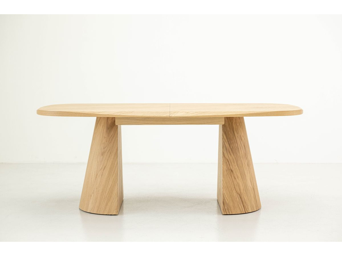 Ensemble MAZARGUES avec table à manger extensible 200 à 300 cm + 6 chaises PAGNOL placage chêne massif