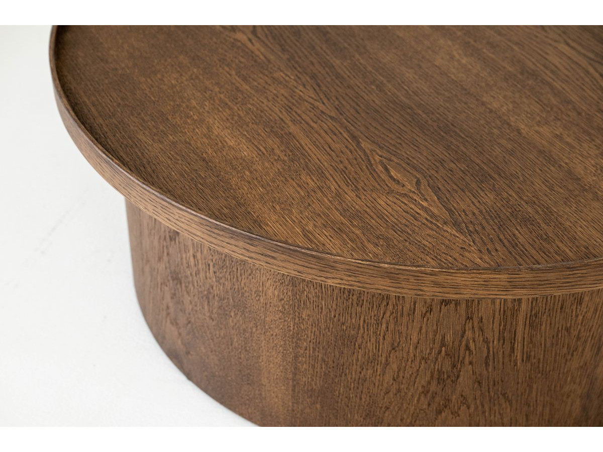 Set van 3 CASTELLANE salontafels van massief eikenfineer