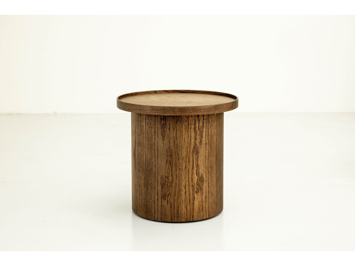 CASTELLANE salontafel D.45 cm massief eiken fineer