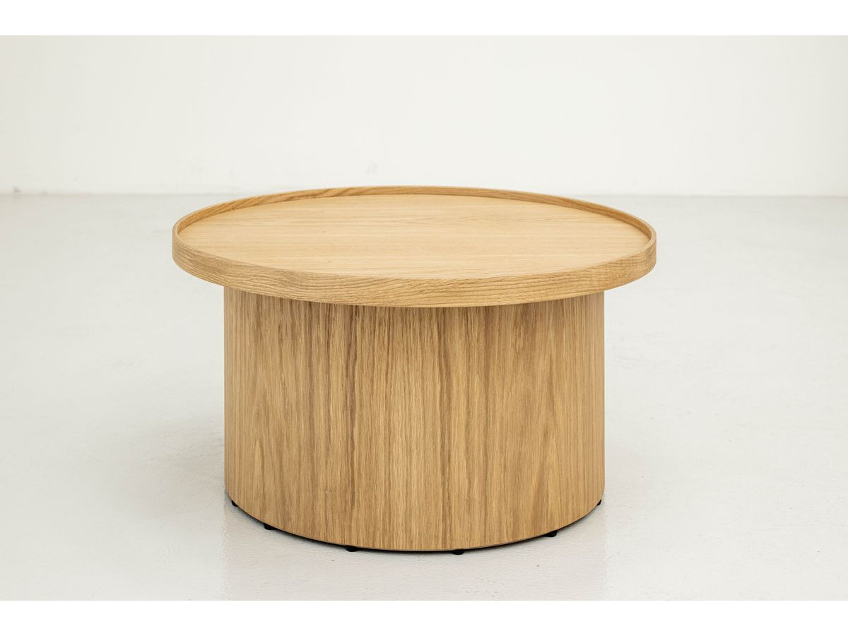 CASTELLANE salontafel D.60 cm massief eiken fineer