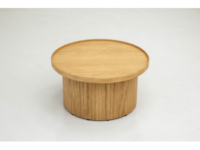 Table basse D.60 cm CASTELLANE placage chêne massif