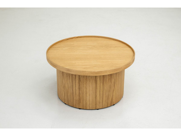 Table basse D.60 cm CASTELLANE placage chêne massif