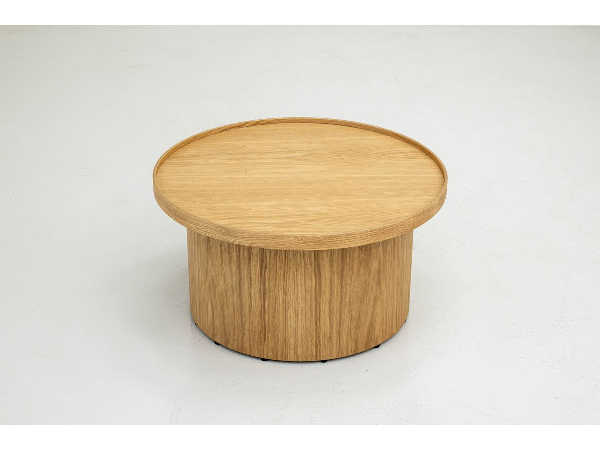 Table basse D.60 cm CASTELLANE placage chêne massif