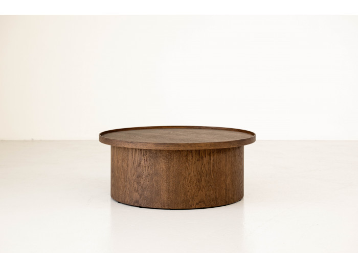 Table basse D.80 cm CASTELLANE placage chêne massif