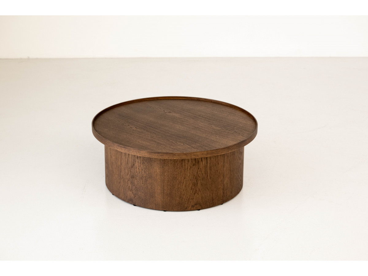 Table basse D.80 cm CASTELLANE placage chêne massif