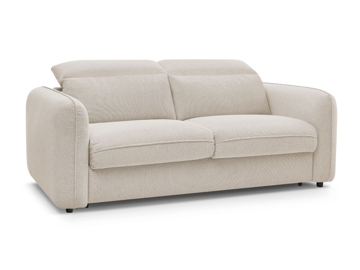 canapé droit convertible ouverture express achille de couleur beige