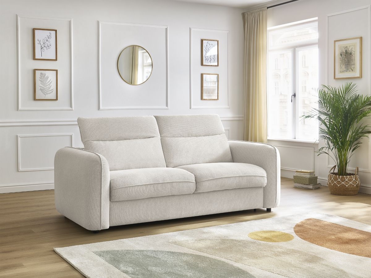 Canapé droit convertible ACHILLE blanc — vue 5