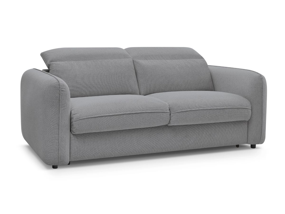 canapé droit convertible ouverture express achille de couleur gris clair