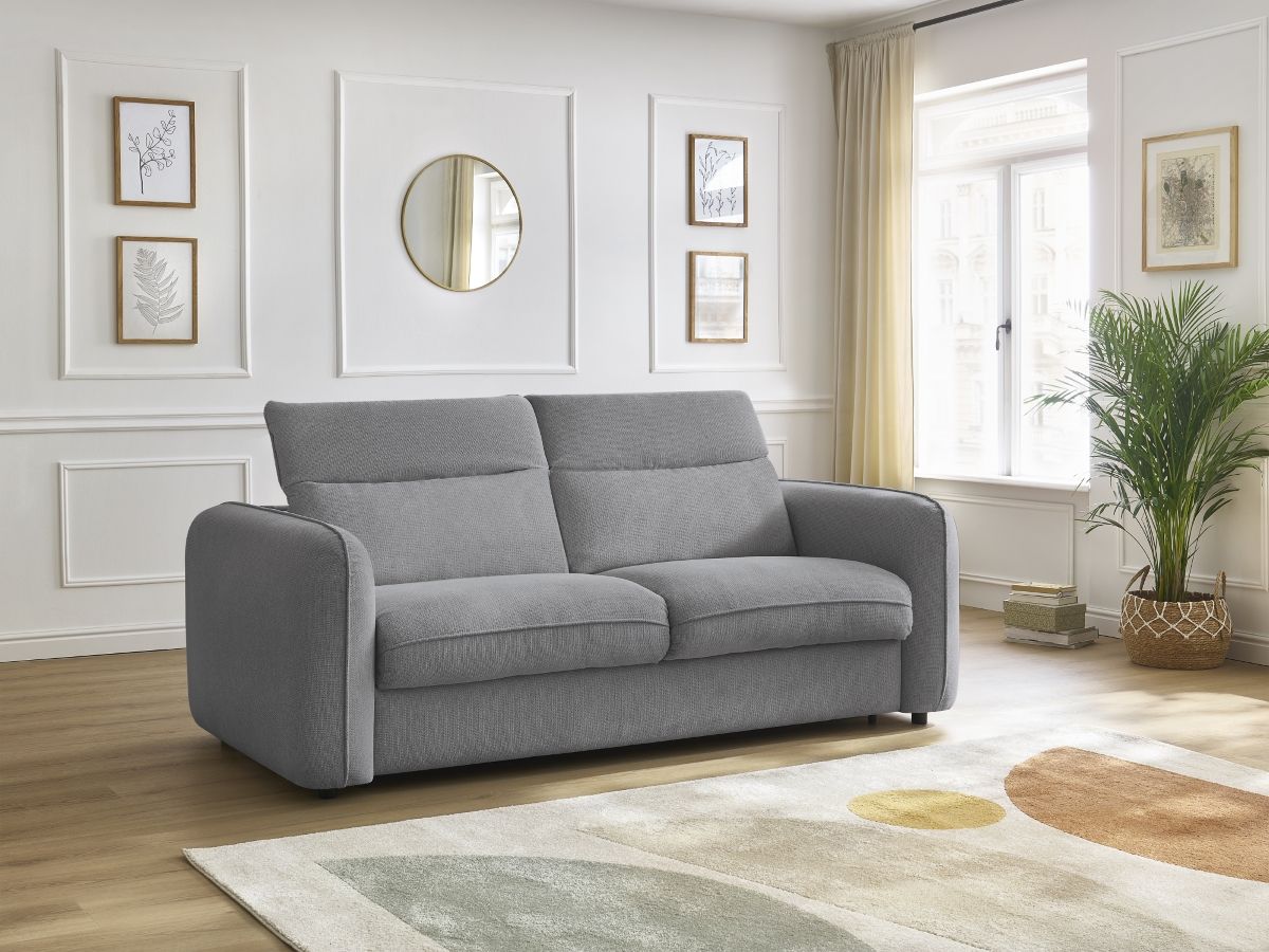 Canapé droit convertible ACHILLE gris clair — vue 5