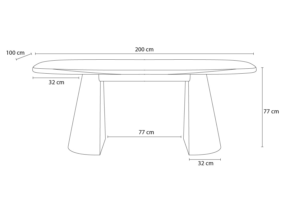 Table à manger extensible rectangulaire arrondie 200 à 300 cm MAZARGUES placage chêne massif