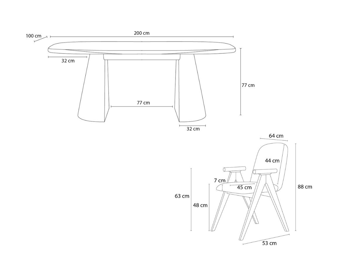Ensemble MAZARGUES avec table à manger extensible 200 à 300 cm + 6 chaises PAGNOL placage chêne massif