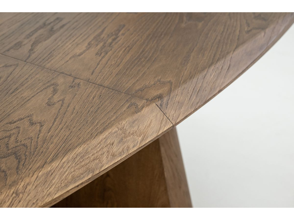 MAZARGUES set met uitschuifbare eettafel 200 tot 300 cm + 6 BASTIDE stoelen in massief eiken fineer