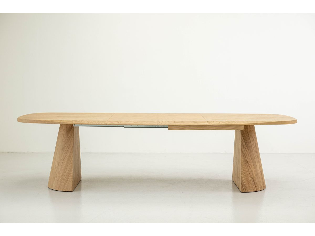 Ensemble MAZARGUES avec table à manger extensible 200 à 300 cm + 6 chaises BASTIDE placage chêne massif marron clair — vue 6
