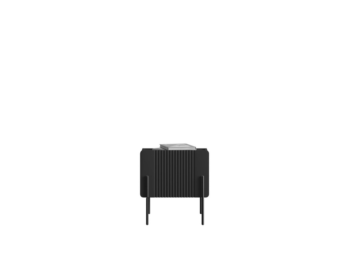 Table de chevet 1 tiroir MATHILDE pieds noir noir — vue 6