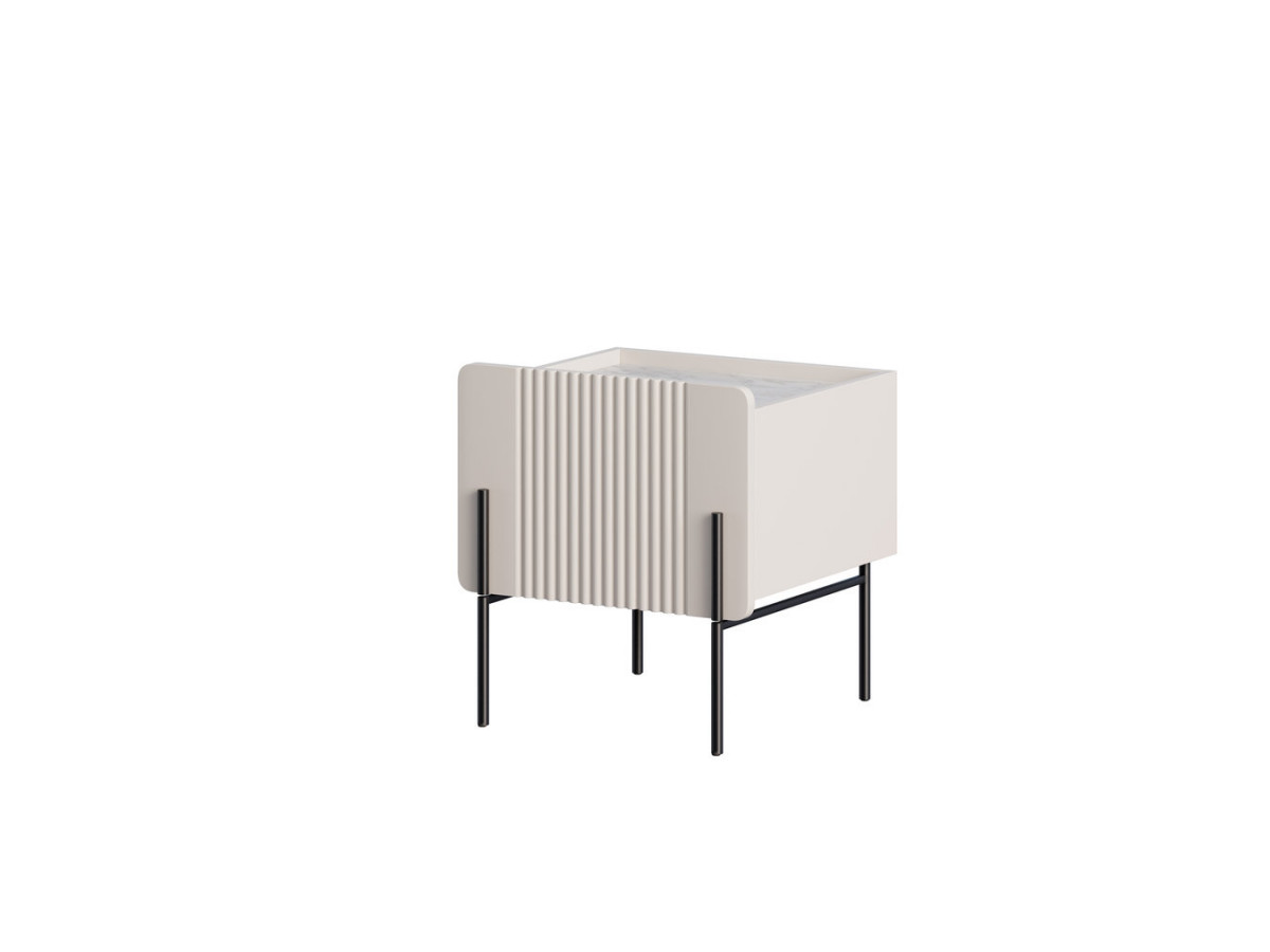 Table de chevet 1 tiroir MATHILDE pieds noir