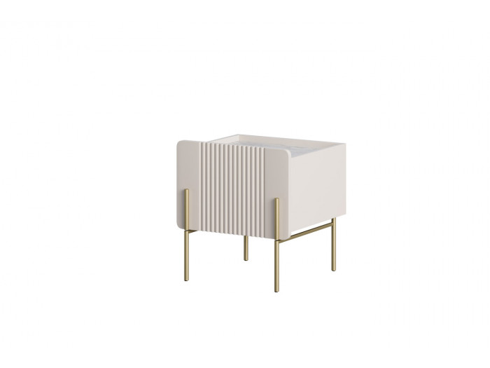 Table de chevet 1 tiroir MATHILDE pieds or