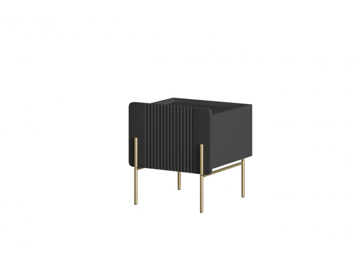 Table de chevet 1 tiroir MATHILDE pieds or