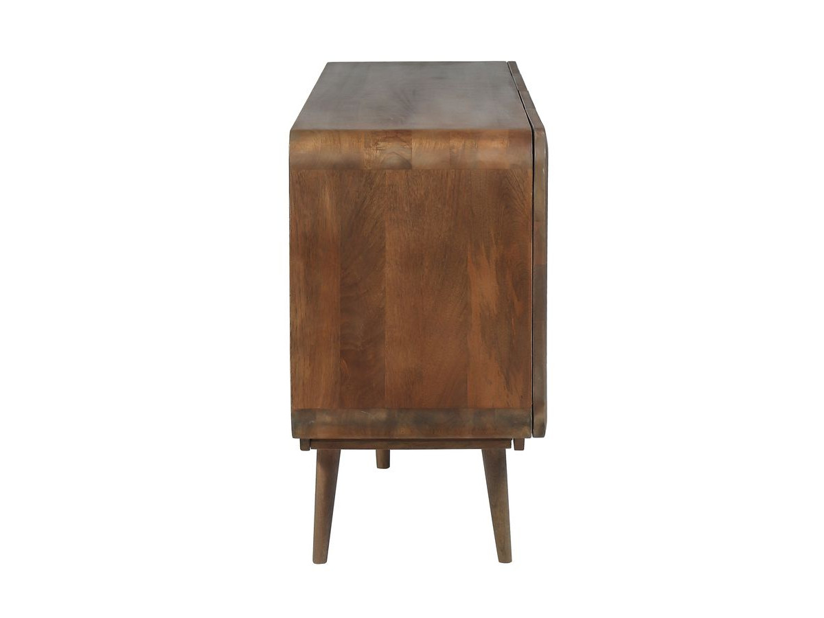 Buffet 4 portes 180 cm BRUNE bois massif de manguier