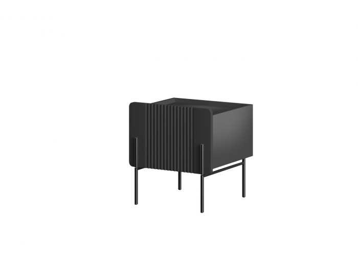 Table de chevet 1 tiroir MATHILDE pieds noir