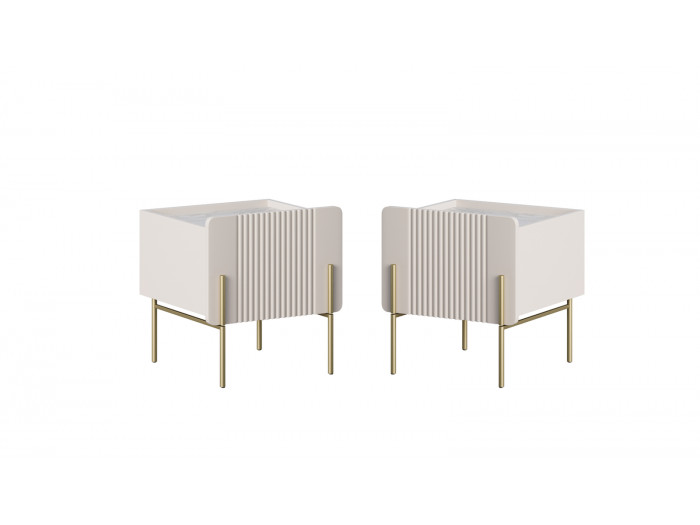 Table de chevet 1 tiroir MATHILDE pieds or
