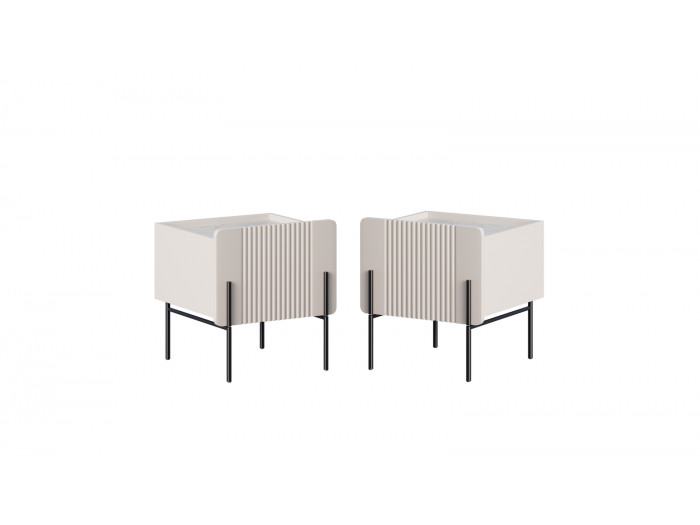 Table de chevet 1 tiroir MATHILDE pieds noir