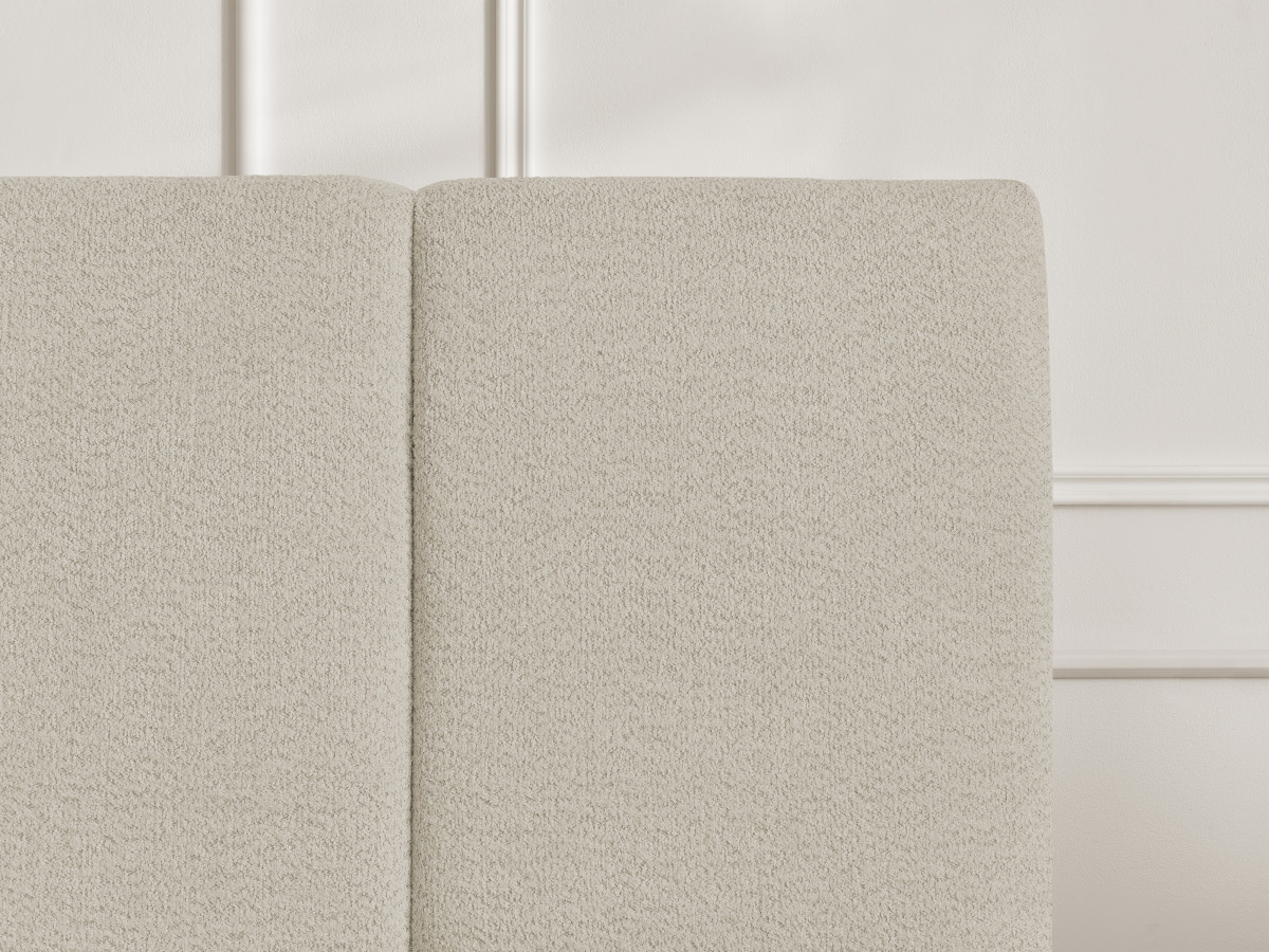 Lit coffre ELYA tissu bouclette