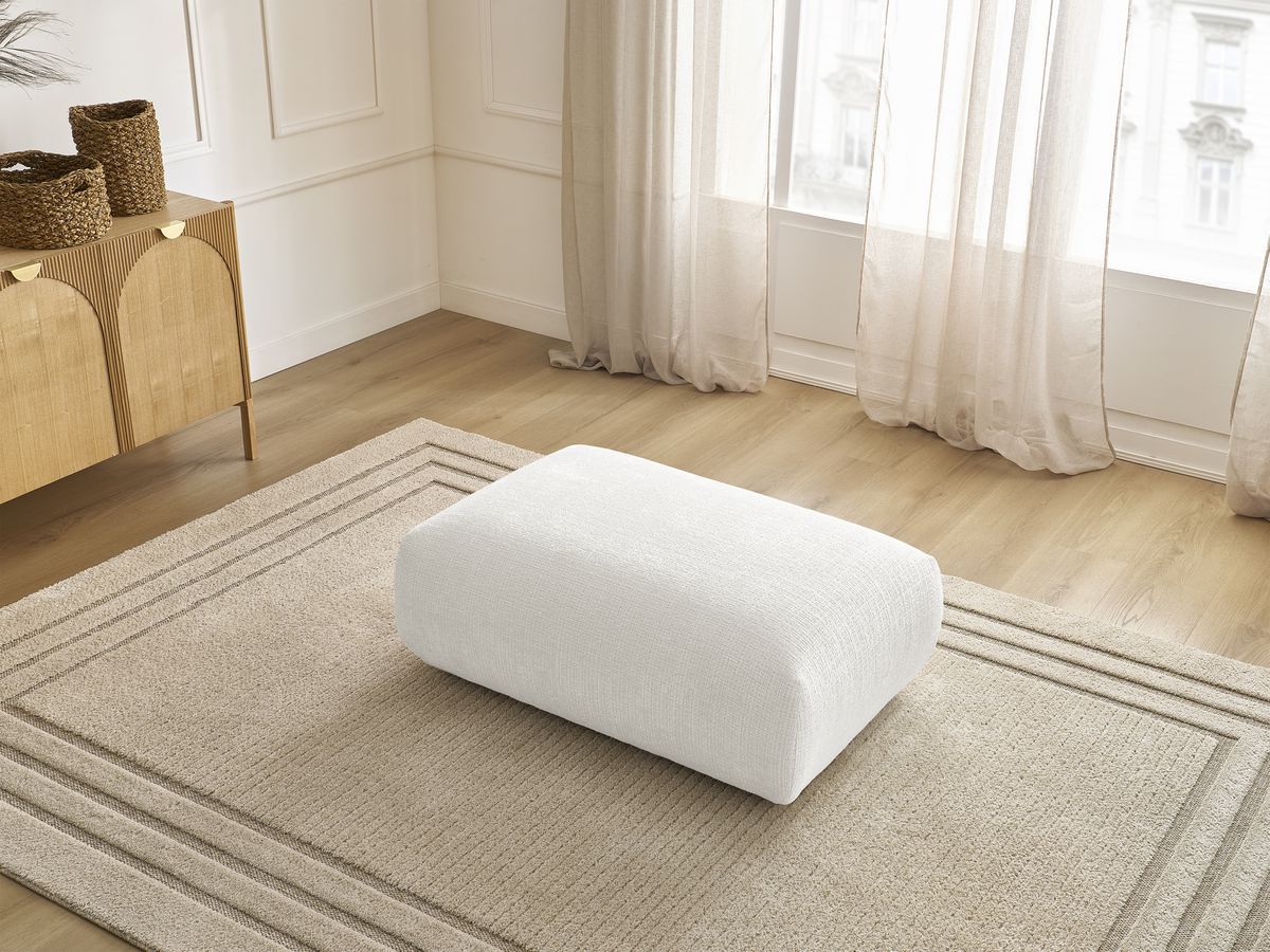 Petit pouf pour canapé modulable SIRIUS tissu texturé
