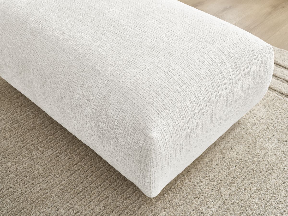 Petit pouf pour canapé modulable SIRIUS tissu texturé