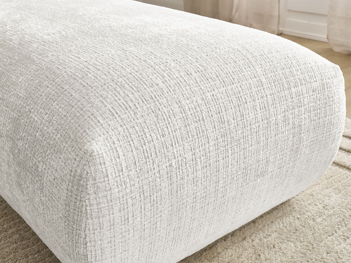 Petit pouf pour canapé modulable SIRIUS tissu texturé