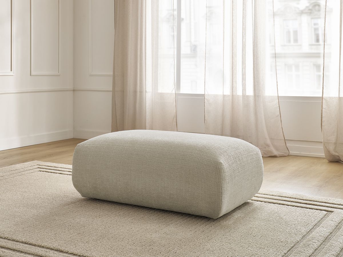 Petit pouf pour canapé modulable SIRIUS tissu texturé