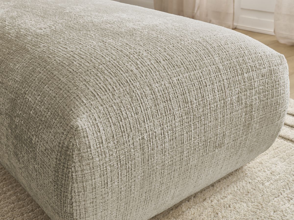 Petit pouf pour canapé modulable SIRIUS tissu texturé