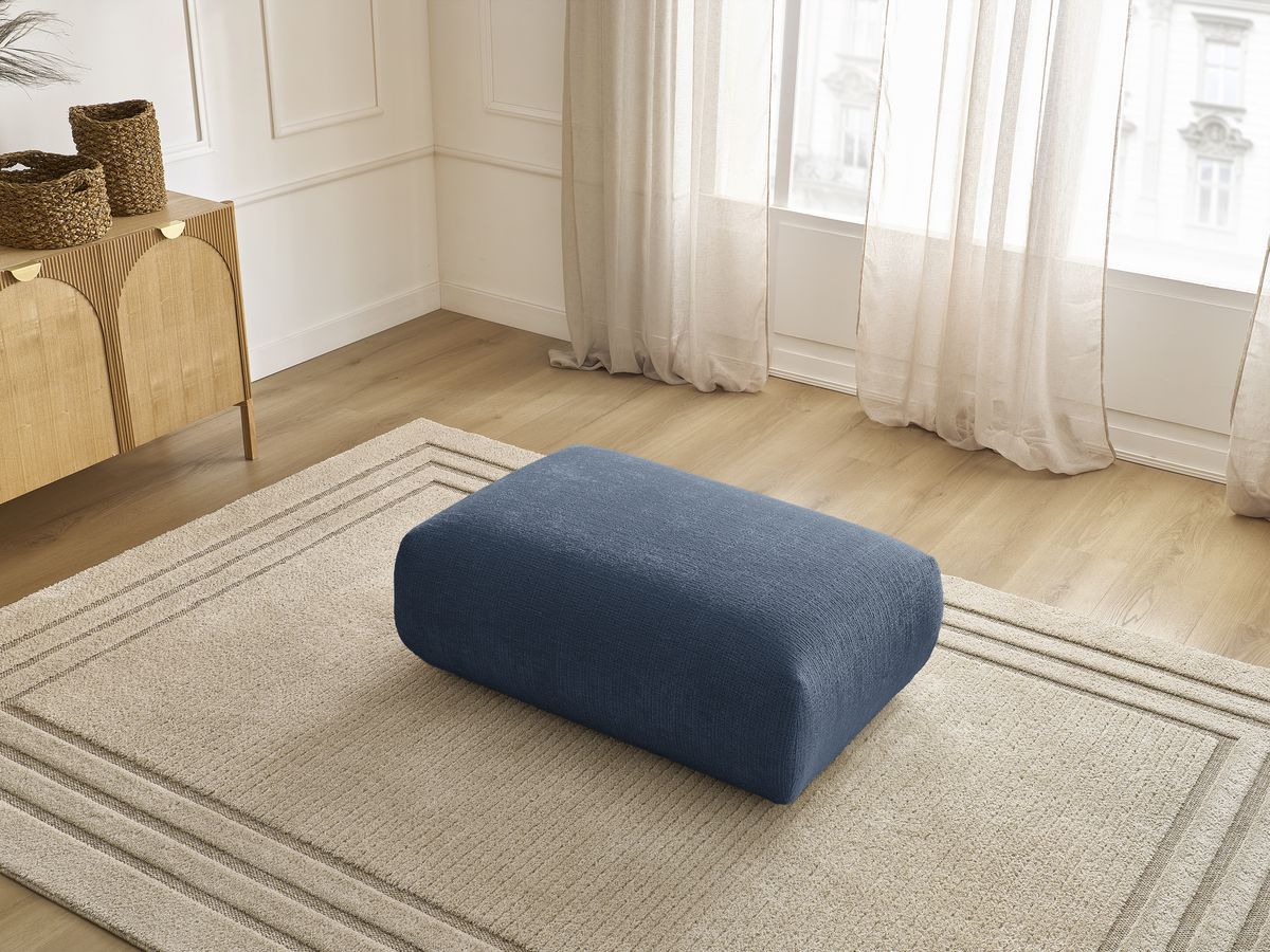 Petit pouf pour canapé modulable SIRIUS tissu texturé