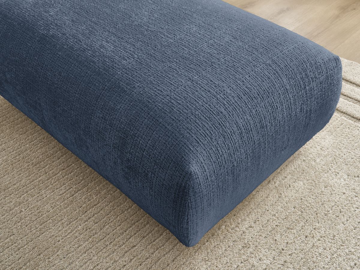 Petit pouf pour canapé modulable SIRIUS tissu texturé