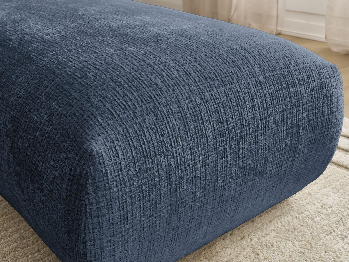 Petit pouf pour canapé modulable SIRIUS tissu texturé
