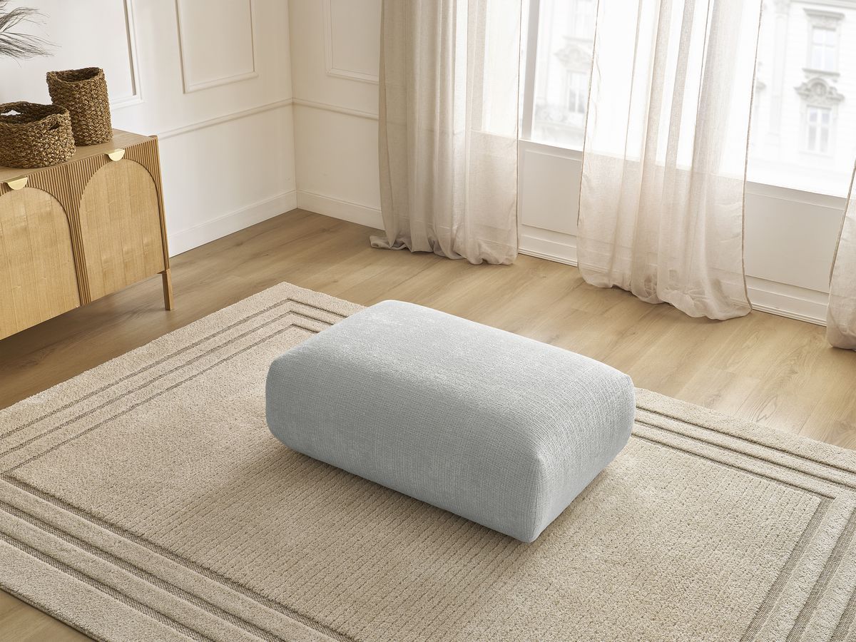 Petit pouf pour canapé modulable SIRIUS tissu texturé