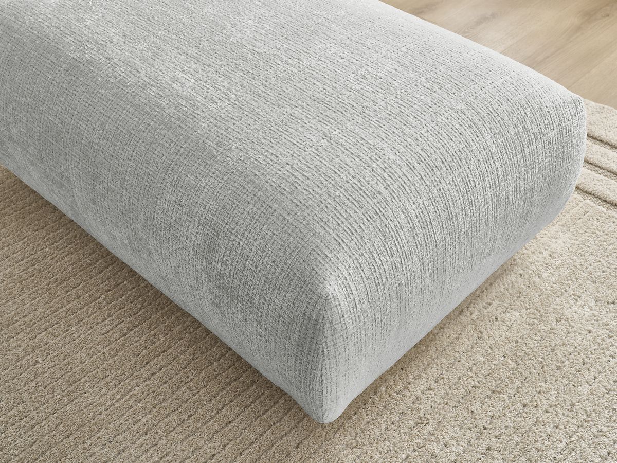 Petit pouf pour canapé modulable SIRIUS tissu texturé