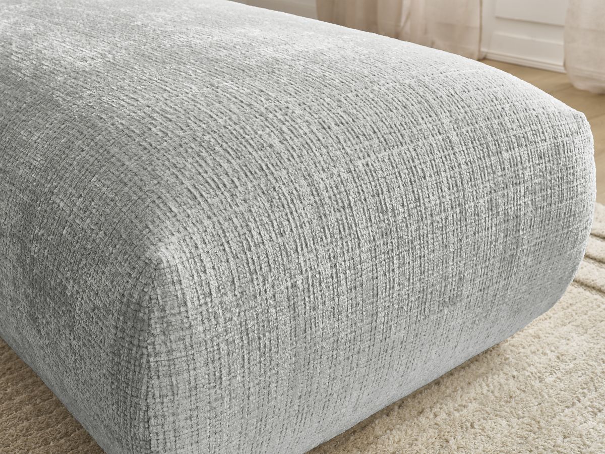 Petit pouf pour canapé modulable SIRIUS tissu texturé